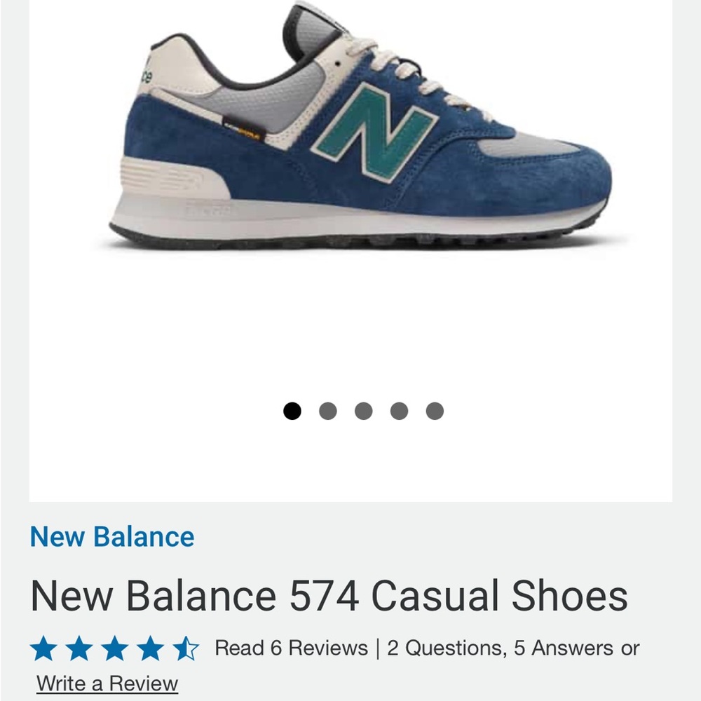 New Balance 574 Navy and Gray Sneakers
